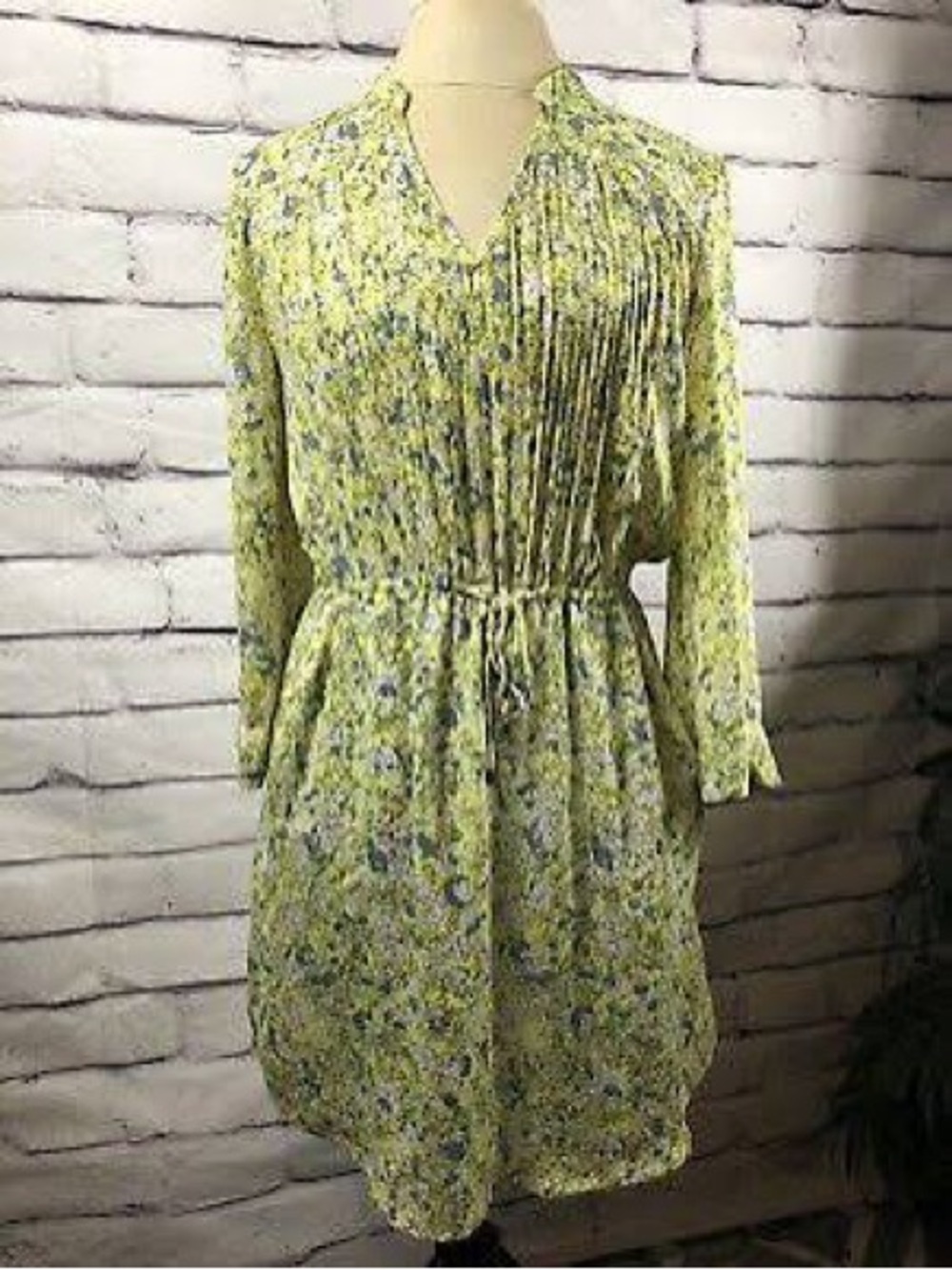 Maeve Neon Lime Floral Dress